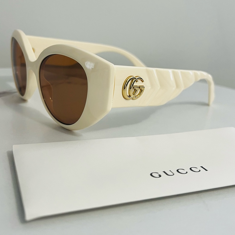 Gucci Quilted Ivory Sunglasses